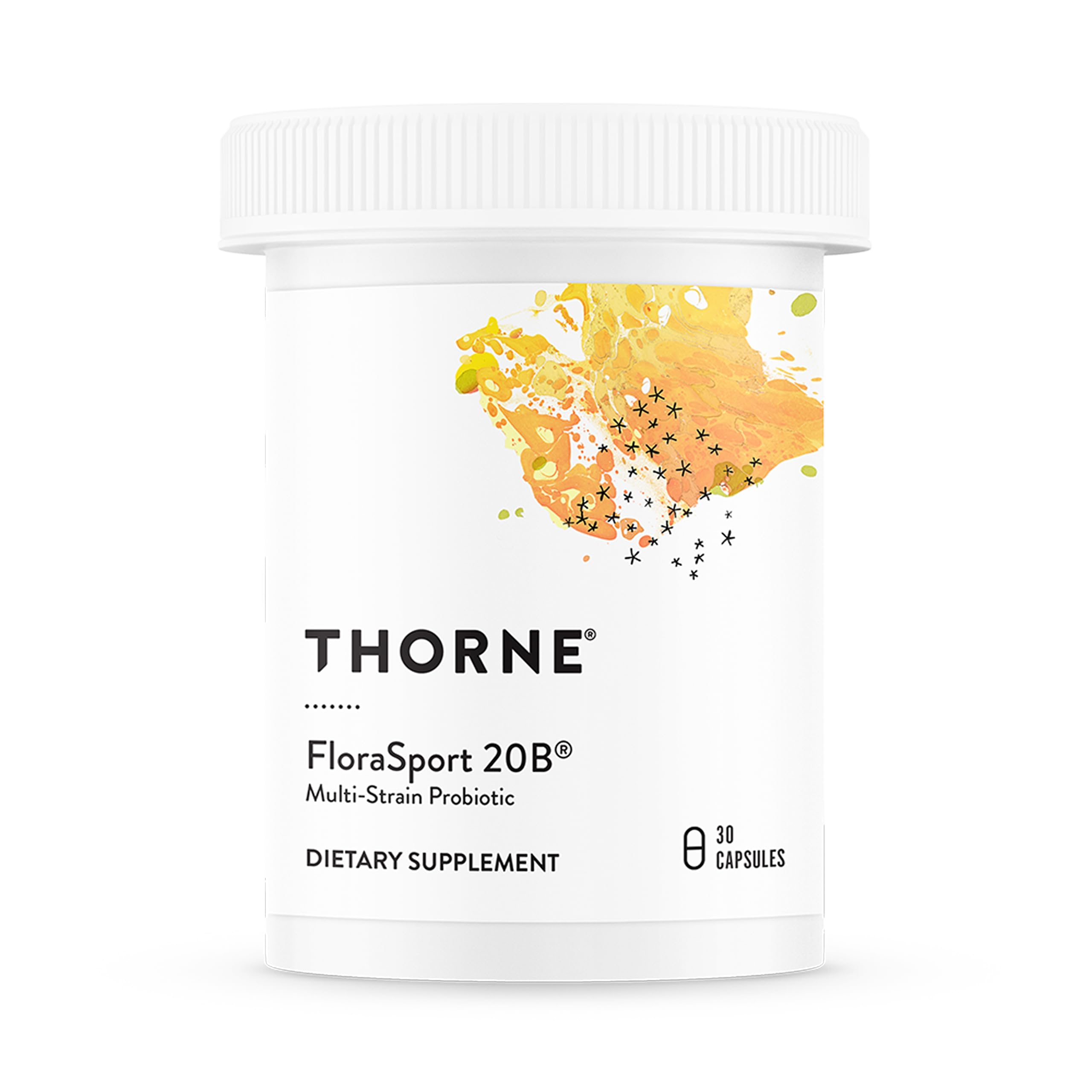 THORNE FloraSport 20B bottle front for daily probiotic support.