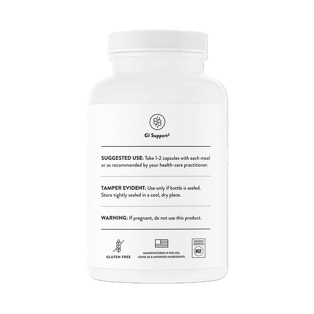 GI Relief capsules with a cup of warm water to make tea