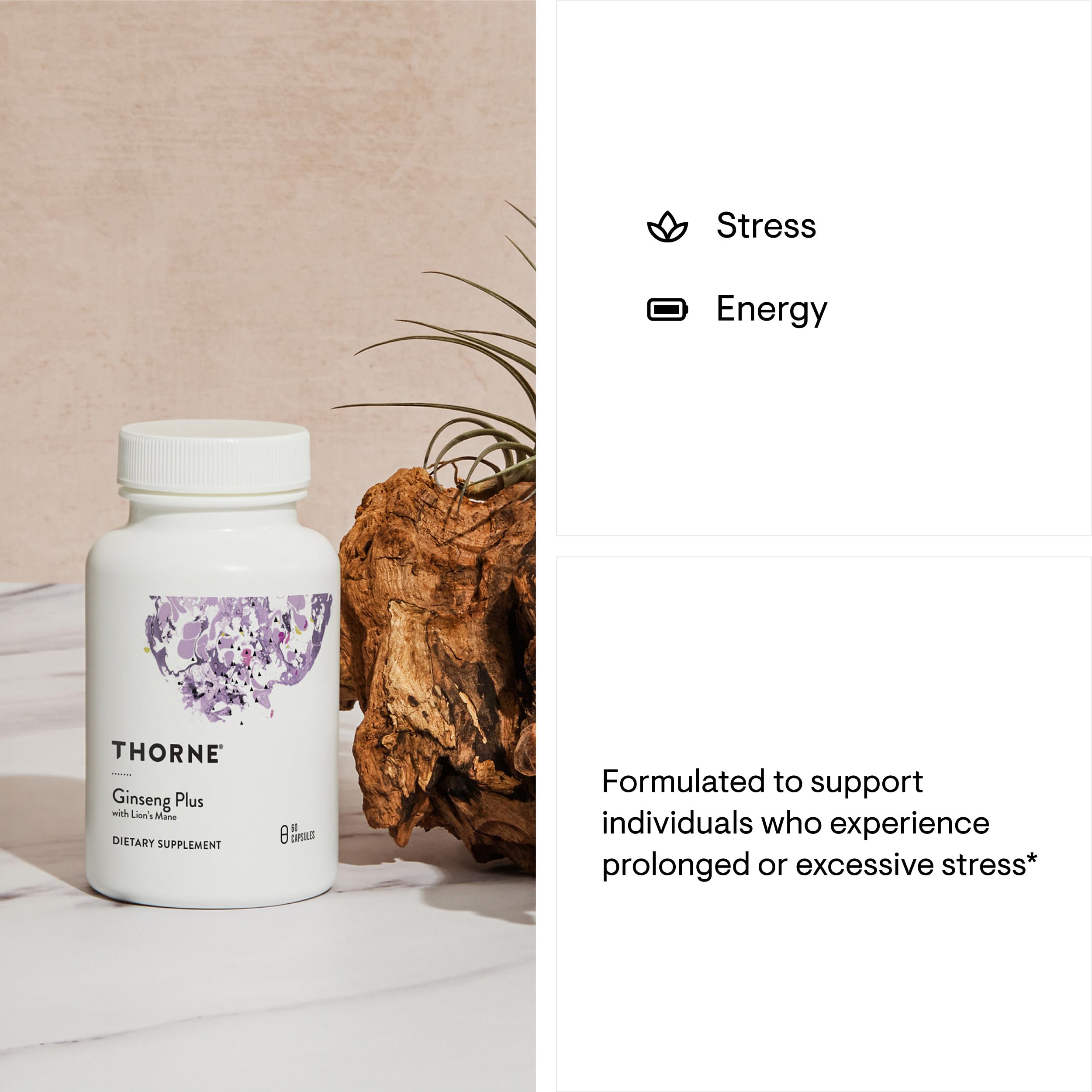 Serving of THORNE Ginseng Plus capsules
