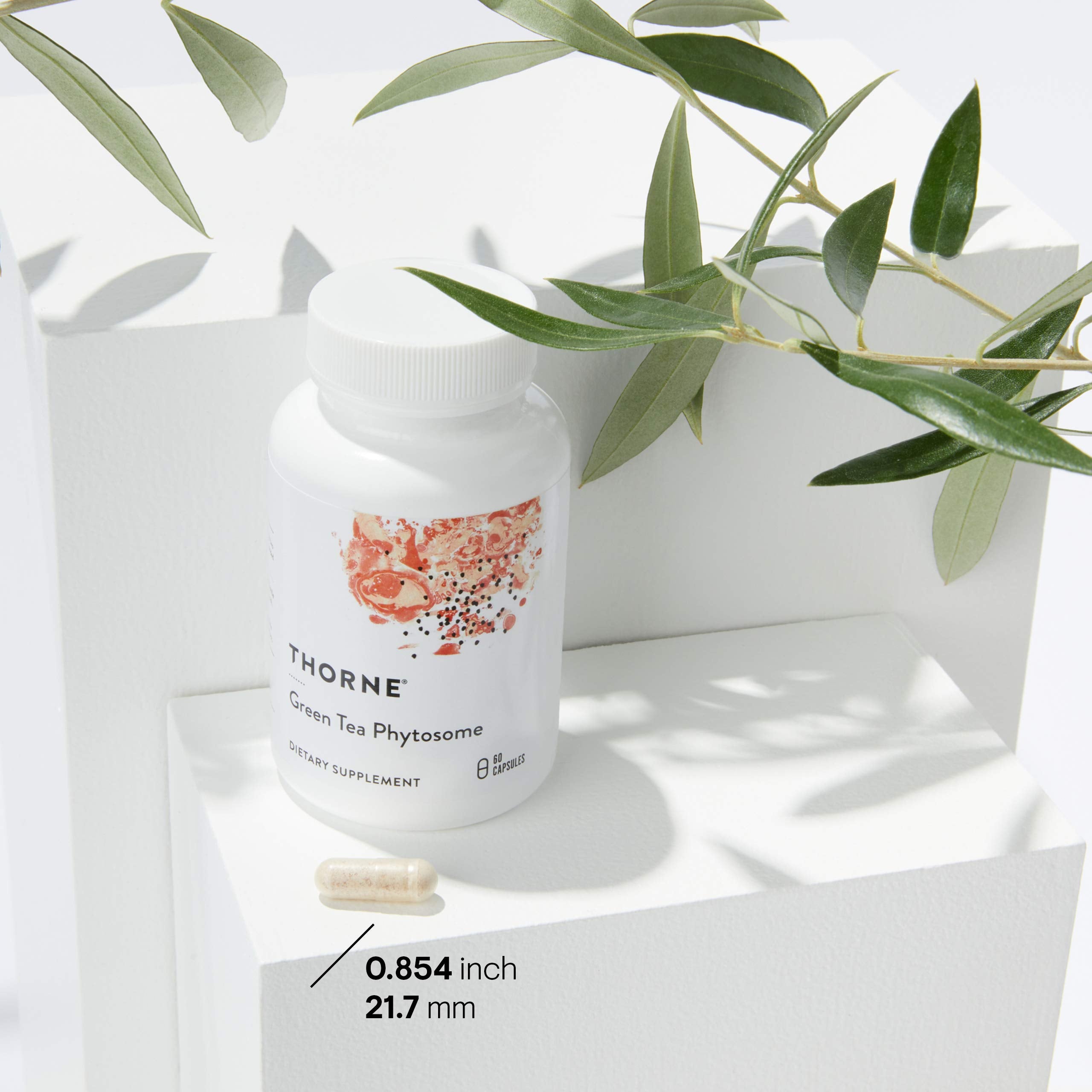 Illustration of phytosome technology binding green tea to phospholipids