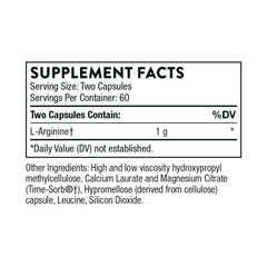 Front view of THORNE L-Arginine Sustained Release bottle with label