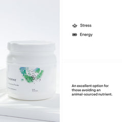 Close-up of L-Glutamine powder in a scoop