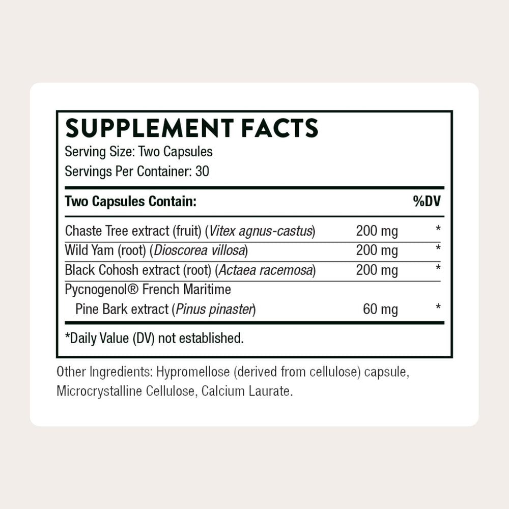 THORNE Meta-Balance label details showing third-party tested quality