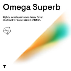 Graphic showing joint and skin health benefits of Thorne Omega Superb