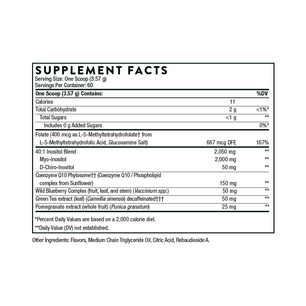 Illustration of myo-inositol and COQ10 ingredients