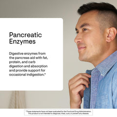 Thorne Pancreatic Enzymes pancreatin purity highlight for trusted digestion support.