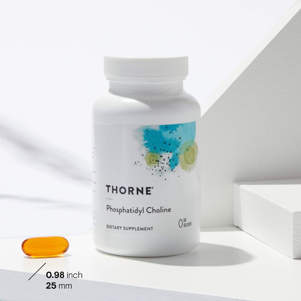 THORNE Phosphatidyl Choline bottle on white background