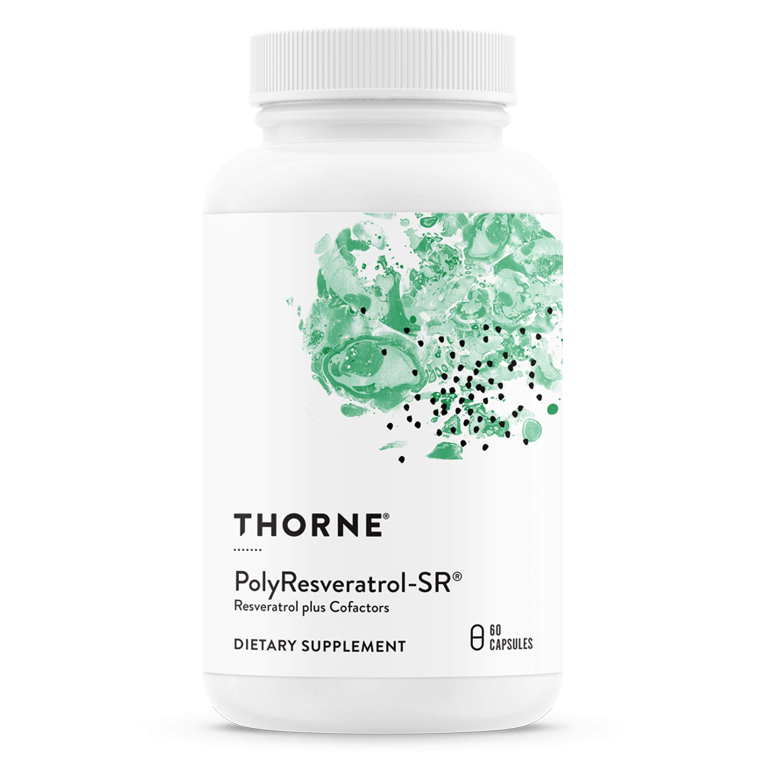 Thorne PolyResveratrol-SR bottle on white background