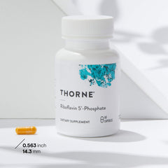 Front view of Thorne Riboflavin 5'-Phosphate 60-capsule bottle