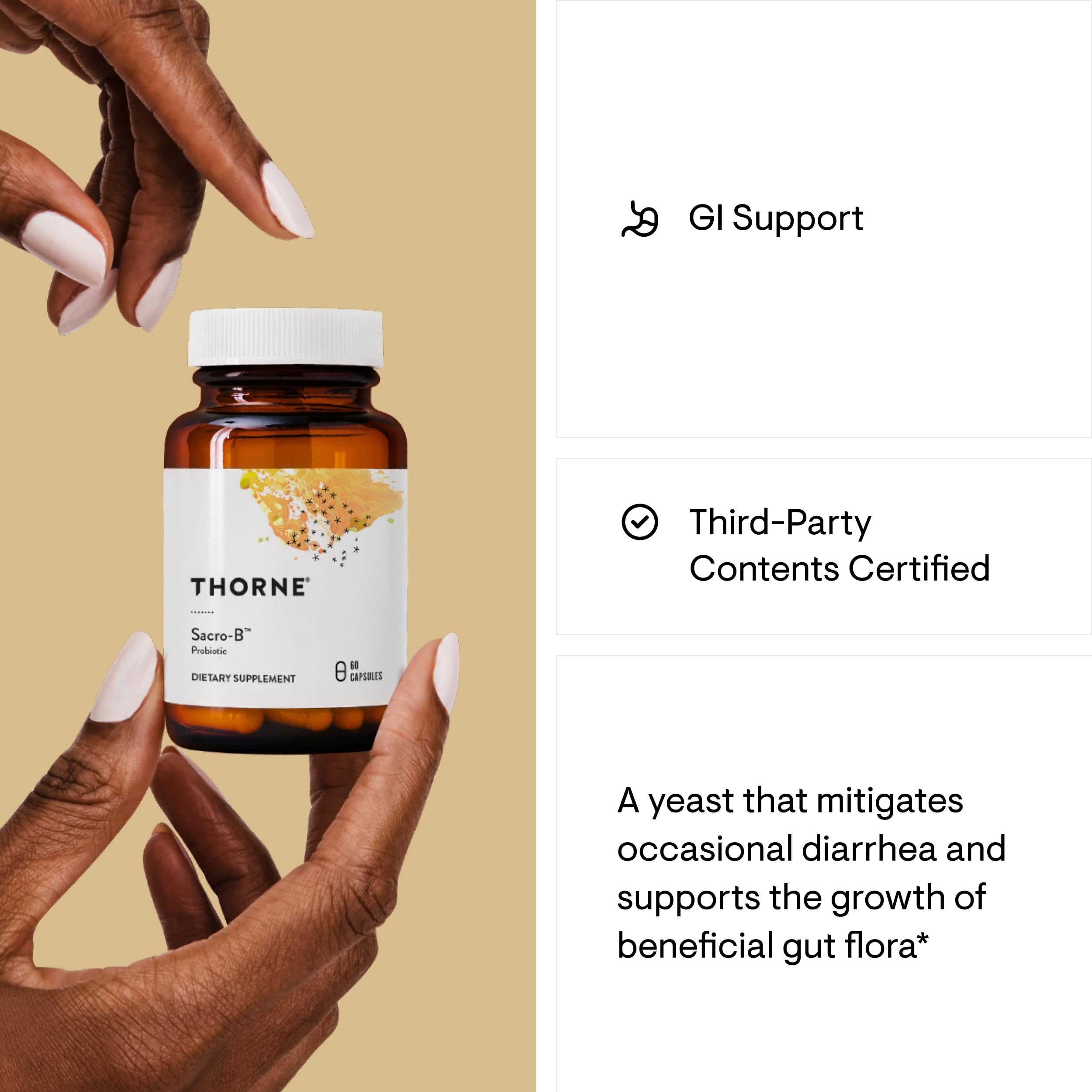 Close-up of Sacro-B Probiotic capsule