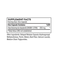 Sacro-B Probiotic bottle label showing gluten-free claim