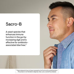 THORNE Sacro-B Probiotic packaging box emphasizing trusted brand quality