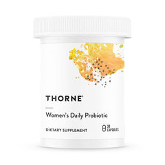 THORNE Womens Daily Probiotic bottle on shelf supports daily gut balance.