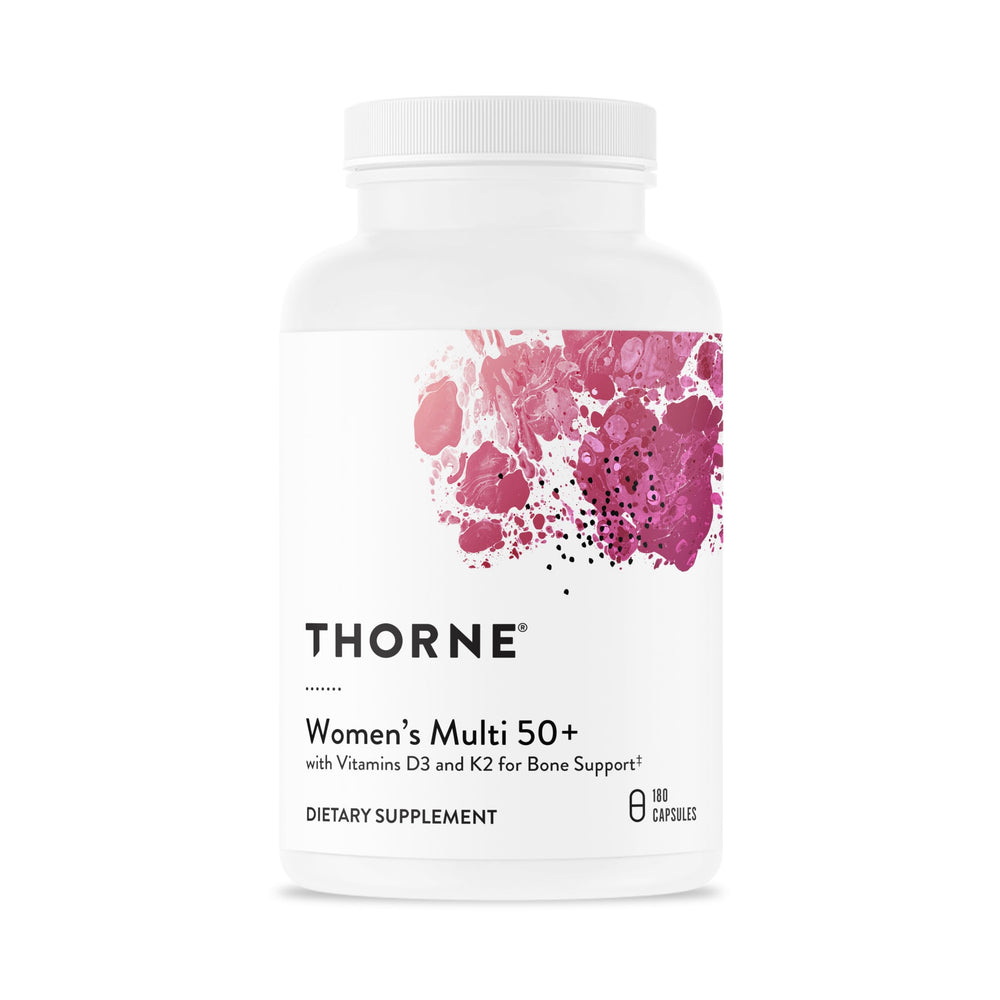 THORNE Women's Multi 50+ capsules bottle and label