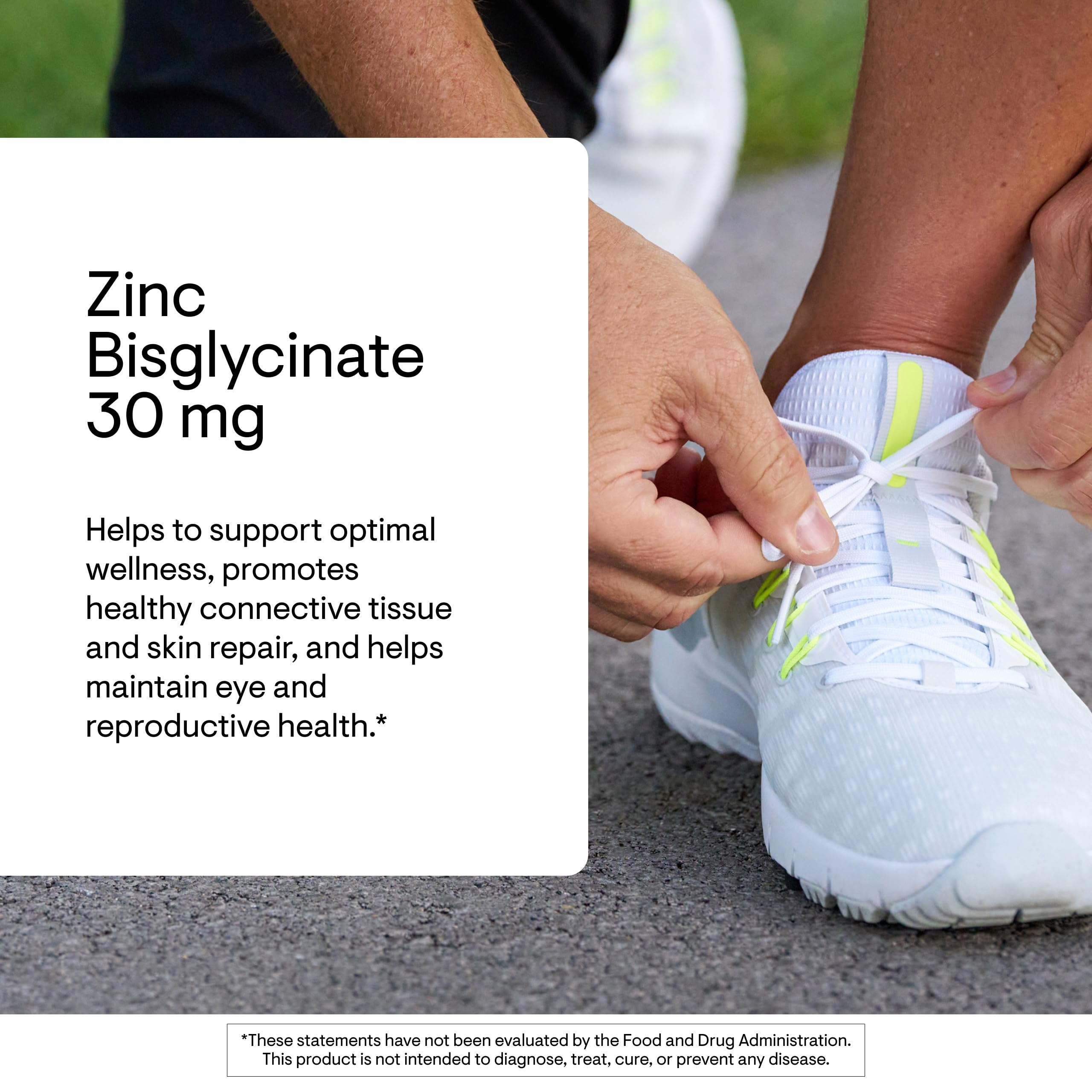 Ingredients and supplement facts for Thorne Zinc Bisglycinate 30mg