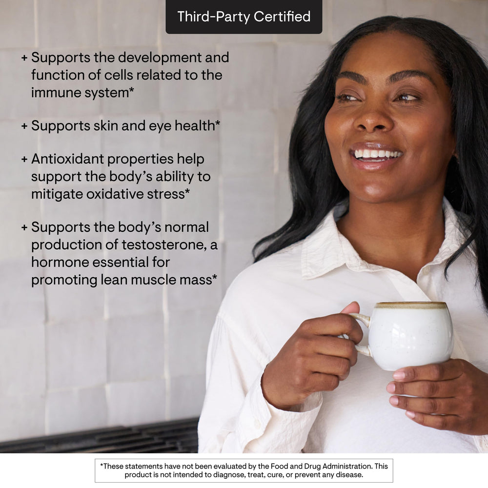 Third-party certification badge for Thorne Zinc Bisglycinate 30mg