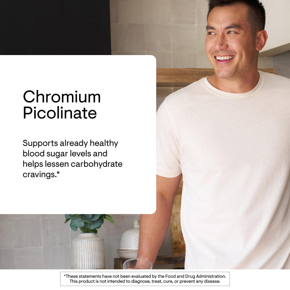 Supplement facts panel for Thorne Chromium Picolinate