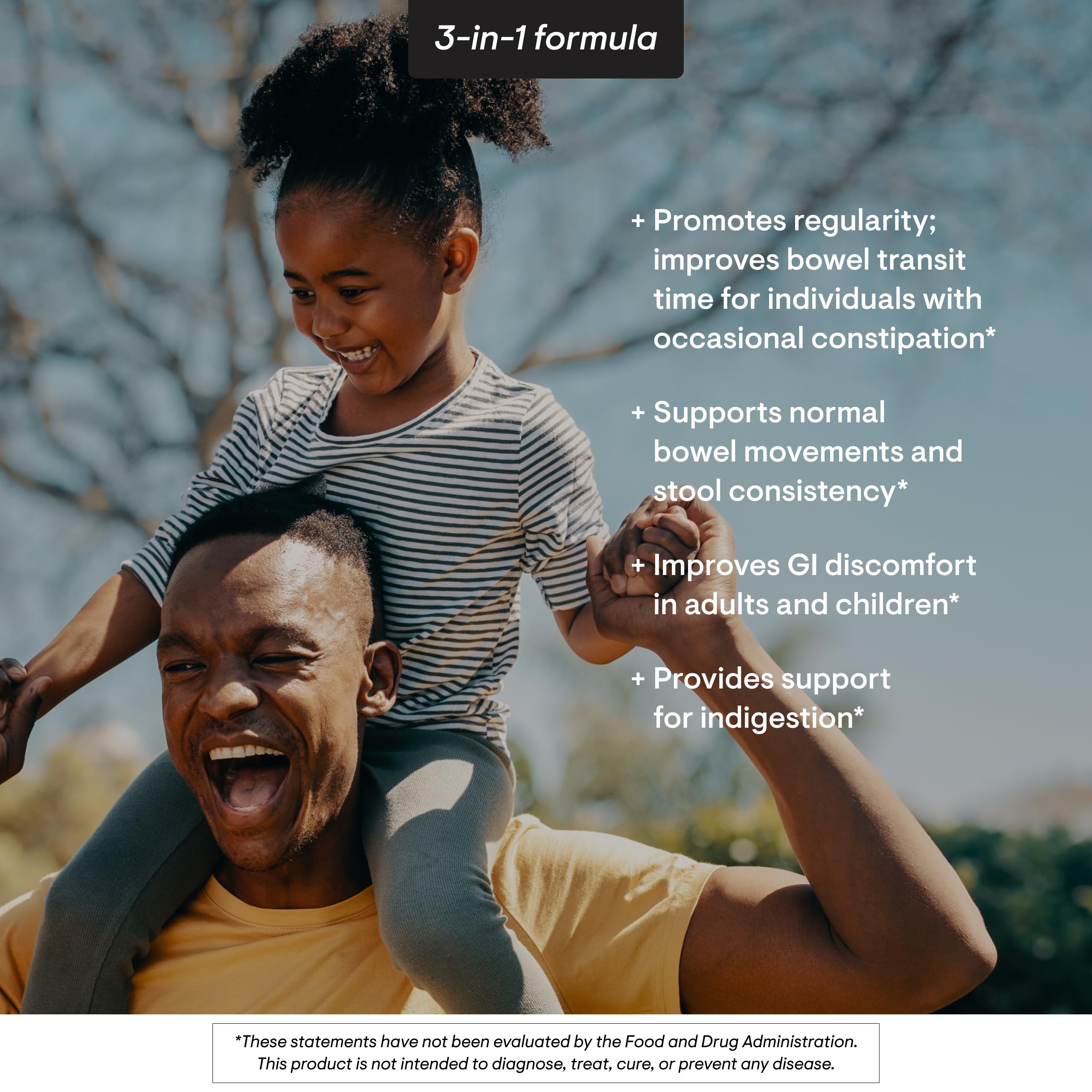 Adults and children benefiting from Complete Biotic for digestive support