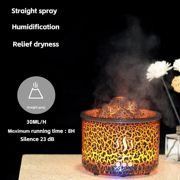 Thoughtalk atomization flame mode creates vivid mist for mood lighting.