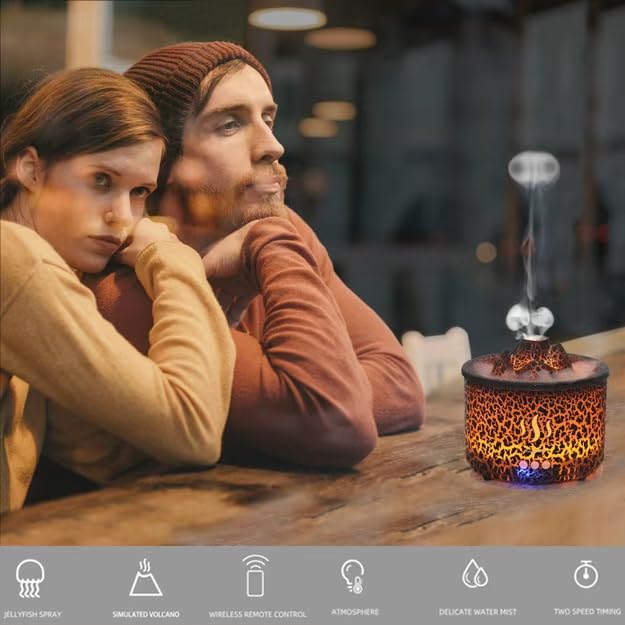 Thoughtalk diffuser with remote control for easy, hands-free operation.