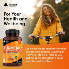 Three-month supply of turmeric tablets (180 count)
