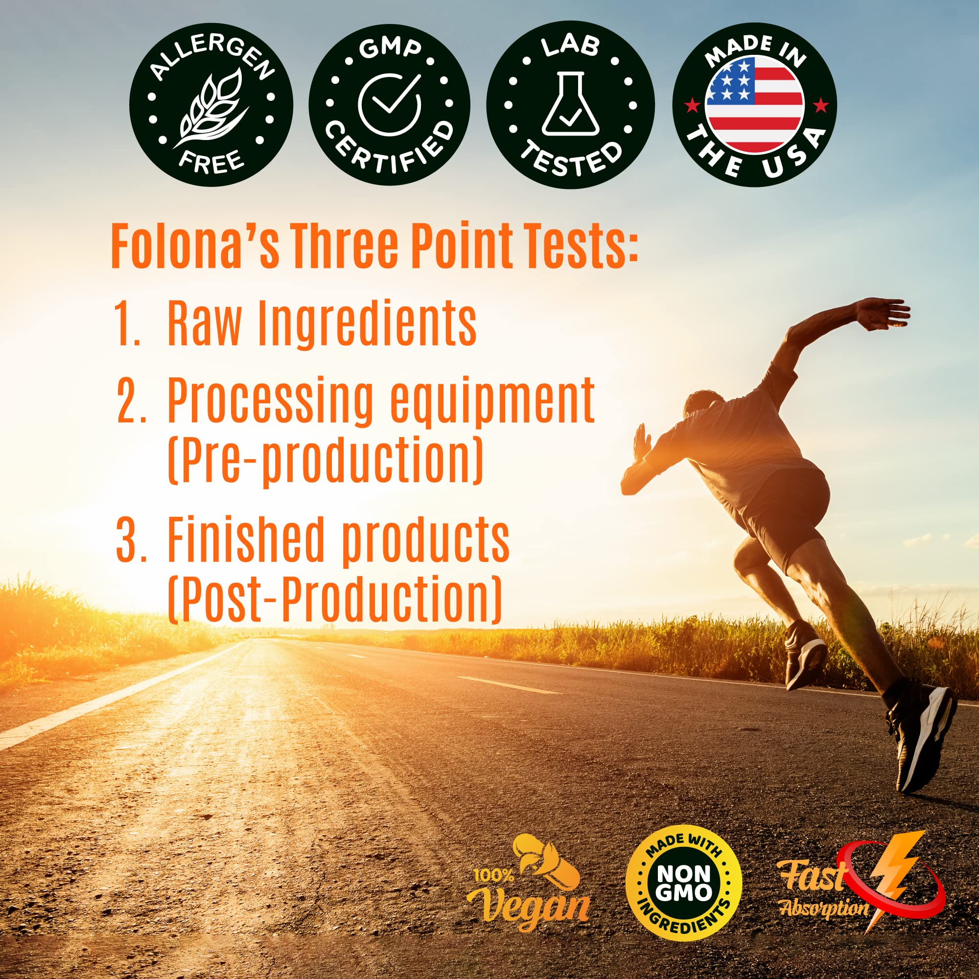Illustration of three-point quality testing system for ingredients