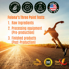 Illustration of three-point quality testing system for ingredients