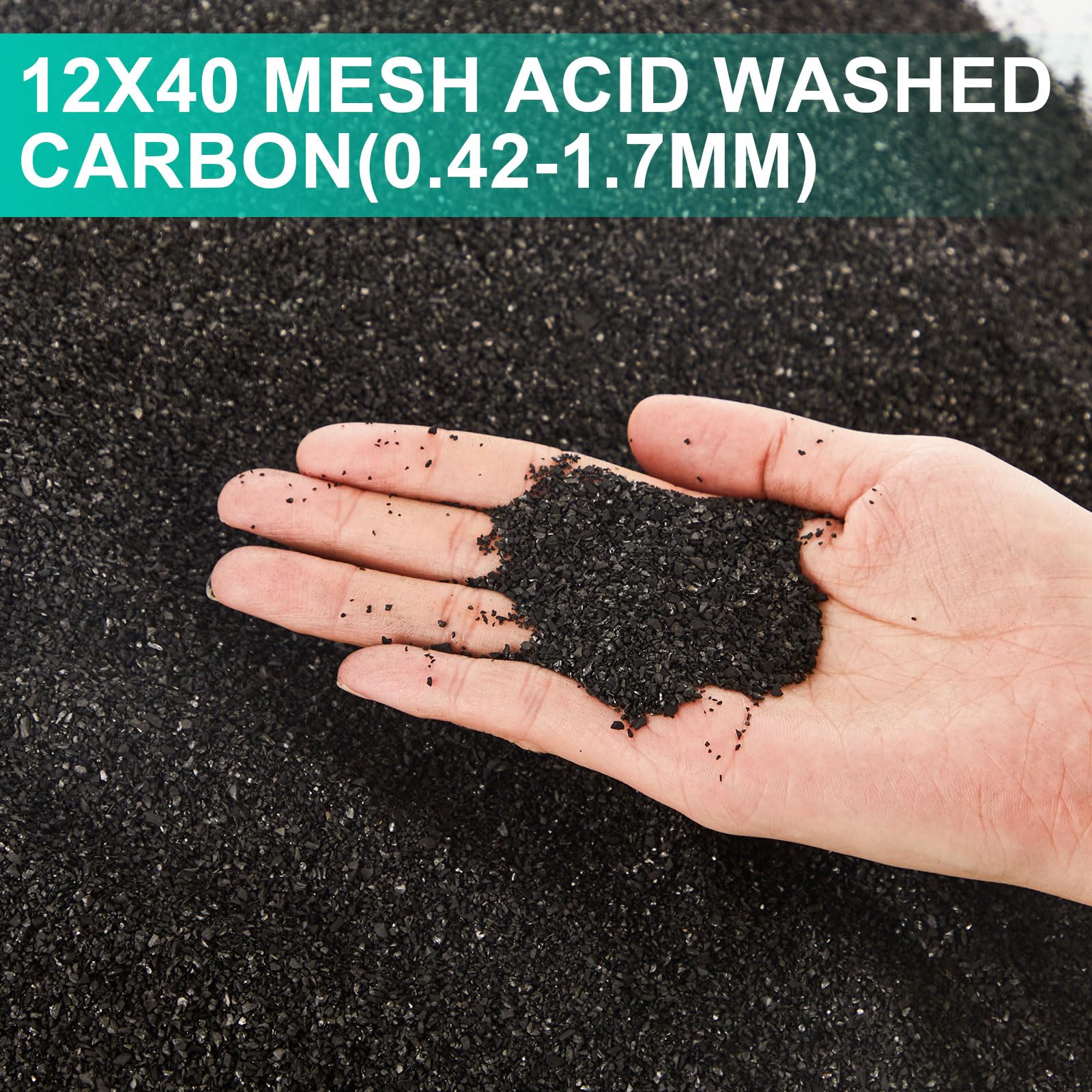 12x40 mesh activated charcoal showing porous structure