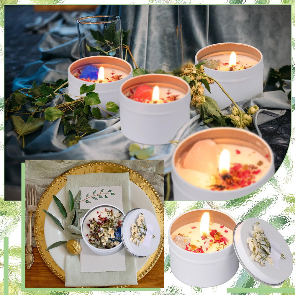 Close-up of soy wax scented candles
