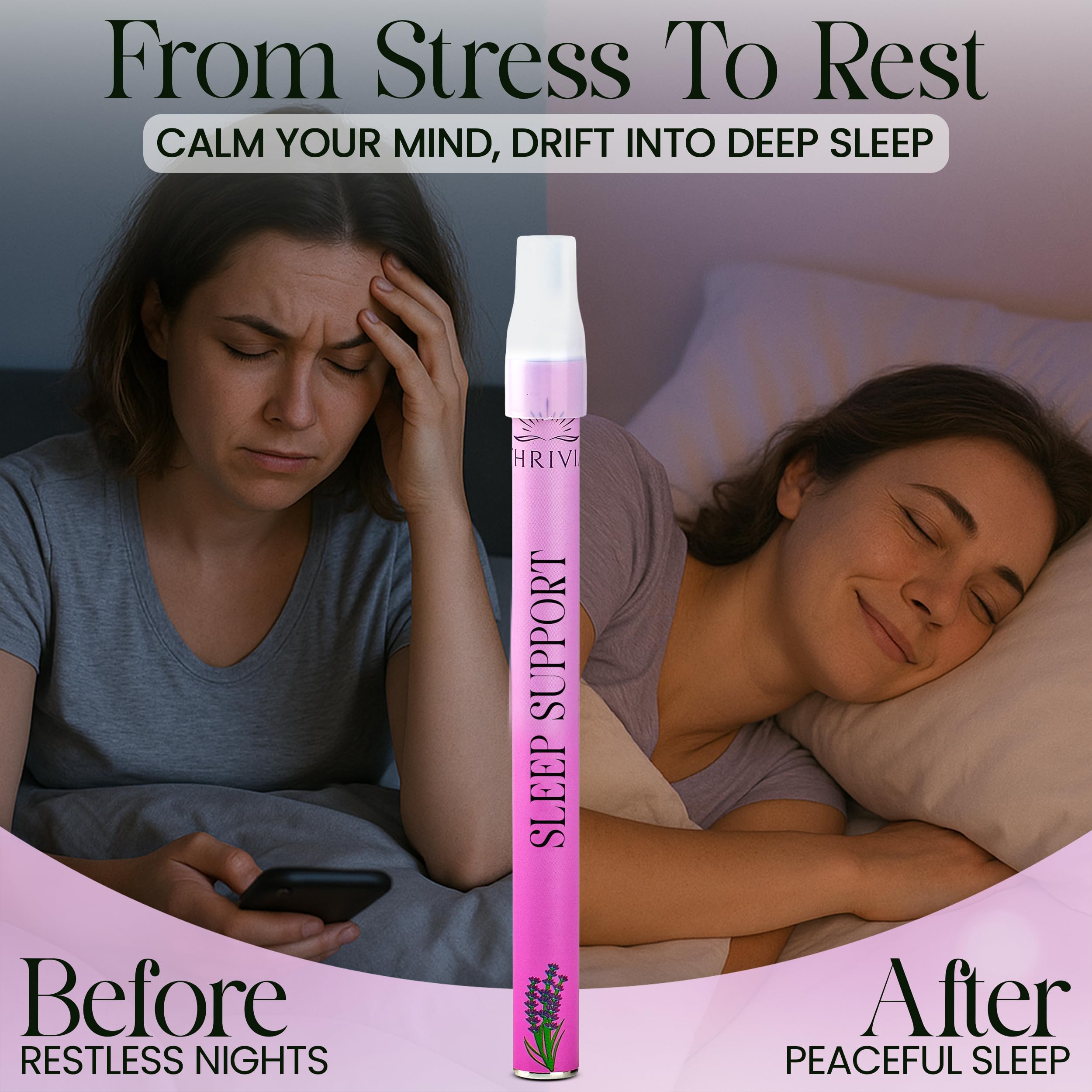 Calming lavender scent supports stress reduction