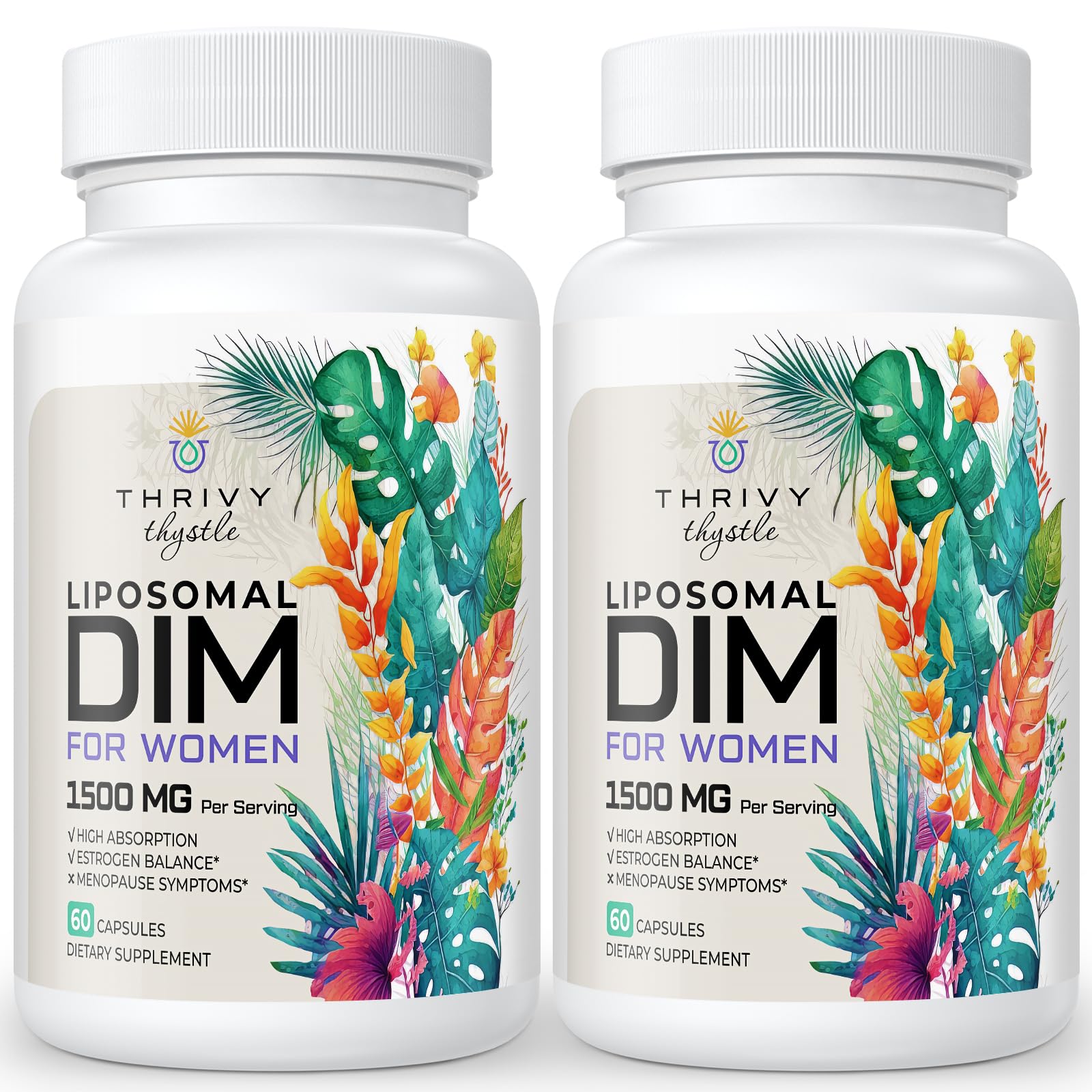 ThrivyThystle Liposomal DIM supplement bottle front view