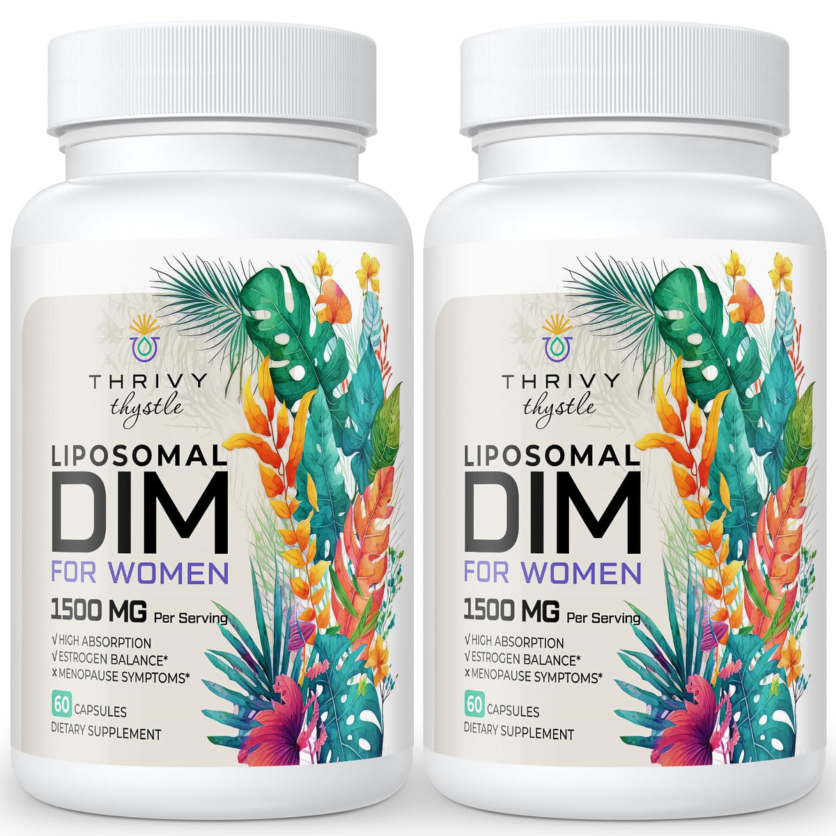 ThrivyThystle Liposomal DIM supplement bottle front view