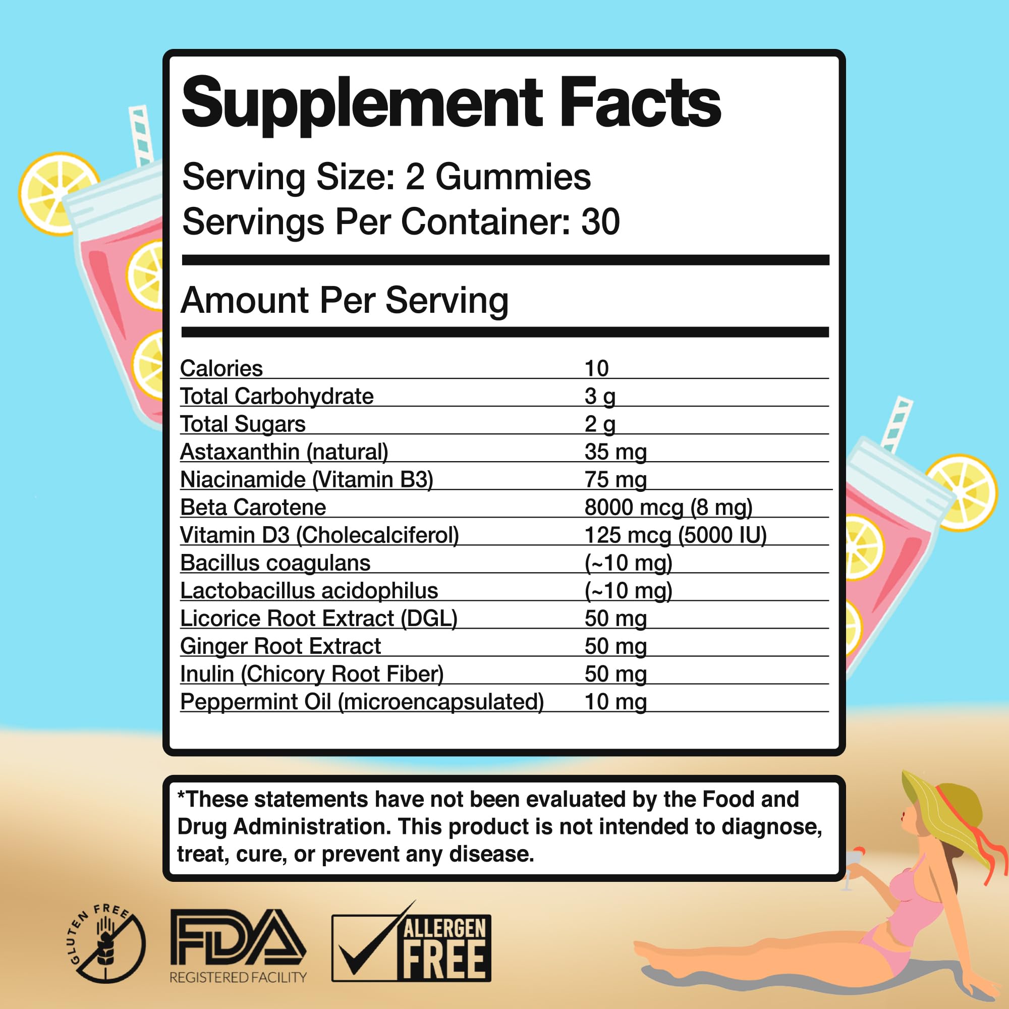 Label showing gluten-free, dairy-free, and soy-free clean formula