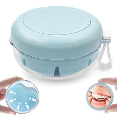 Blue THSTOIC denture case front view