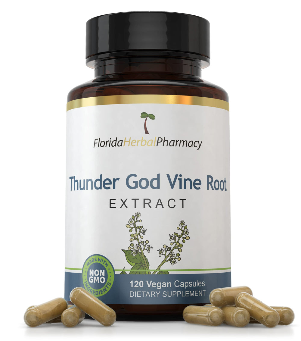 Thunder God Vine root extract capsules label - 500 mg each