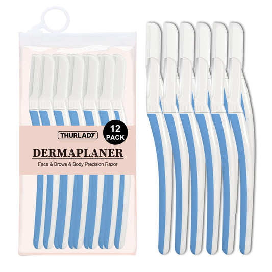 THURLADY dermaplane razor face shows gentle facial hair removal for smoother skin.