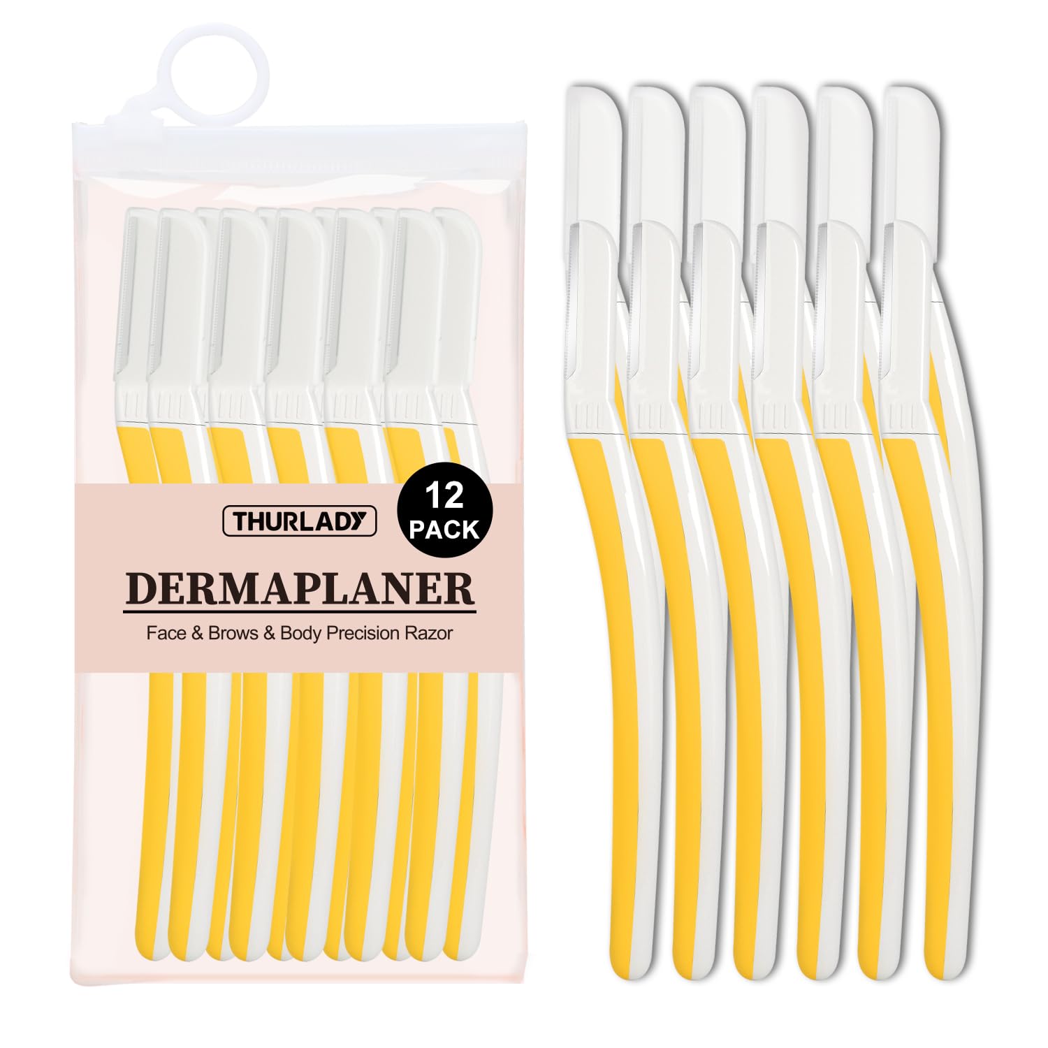 THURLADY dermaplane razor face close-up for gentle exfoliation and smooth skin