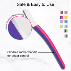 THURLADY Dermaplane Razor Microblade Safety in fuchsia with skin guards