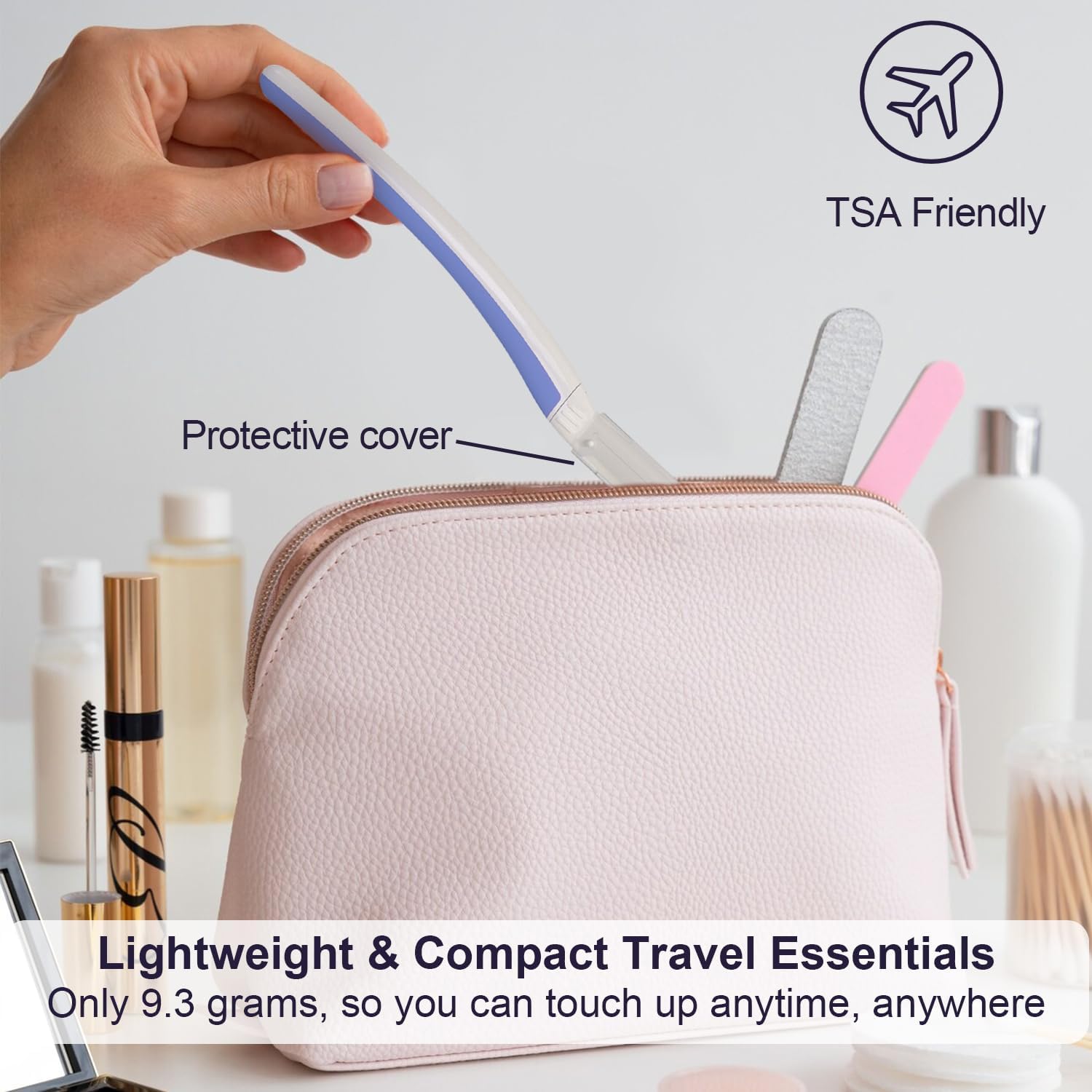 THURLADY dermaplane razor rubber handle offers a secure grip during use.
