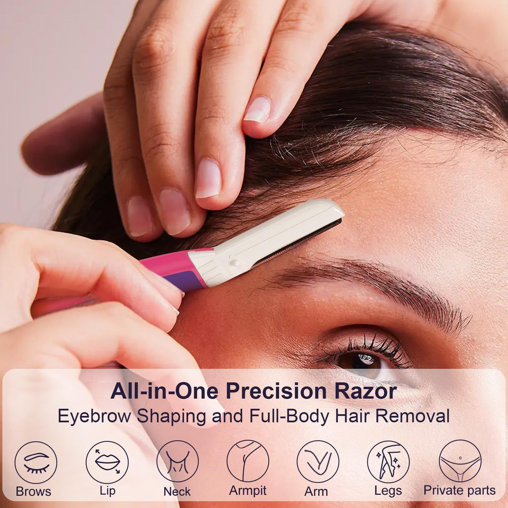 THURLADY Dermaplane Razor Travel Compact in fuchsia for on-the-go grooming