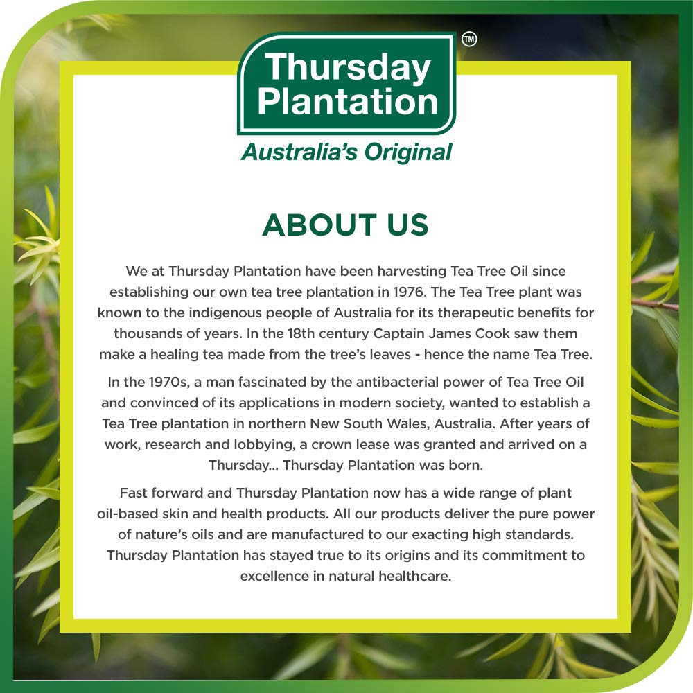 Thursday Plantation tea tree oil packaging