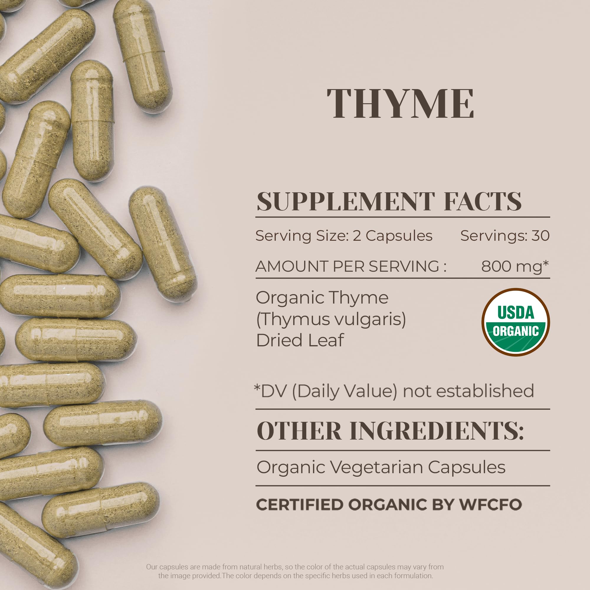 Packshot of Thyme 60 Capsules bottle