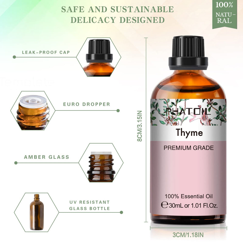 Diffuser usage showing thyme essential oil aroma