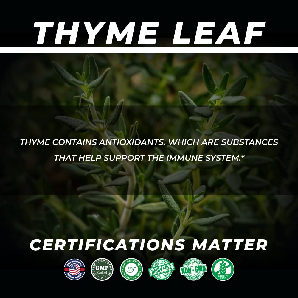 Illustration of respiratory support benefits for thyme supplement