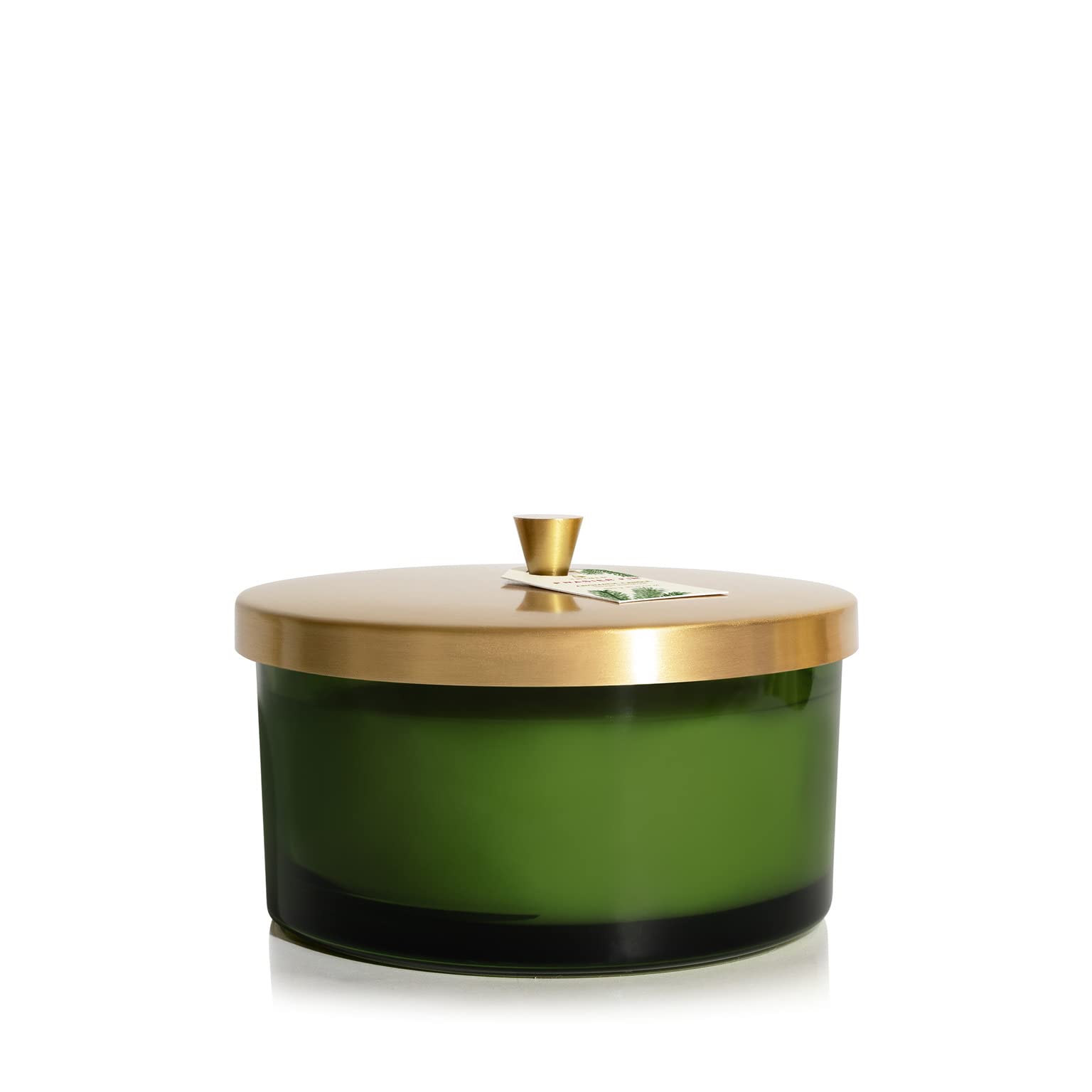 Thymes Frasier Fir 4-Wick 21 oz candle in green glass