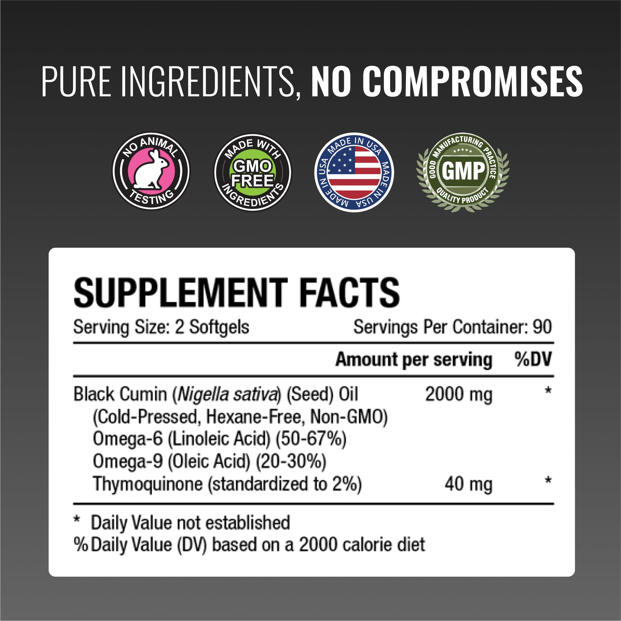 Thymoquinone 2% power boost and immune support graphic