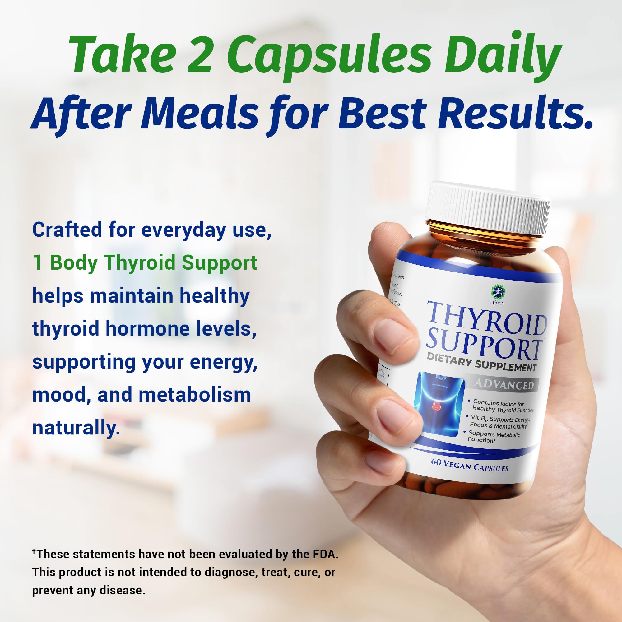 30-day supply bottle of thyroid supplement
