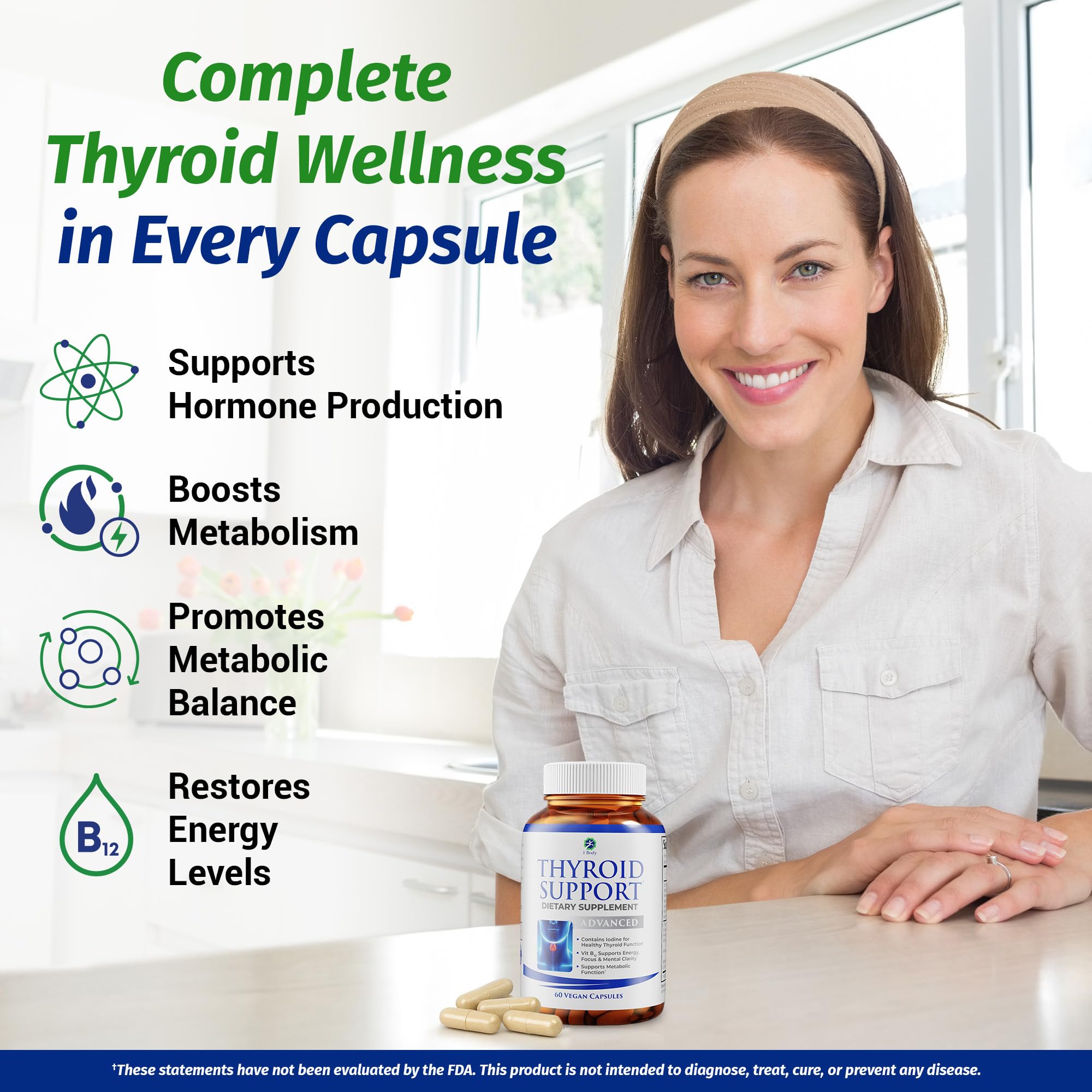Energy and focus concept for thyroid supplement