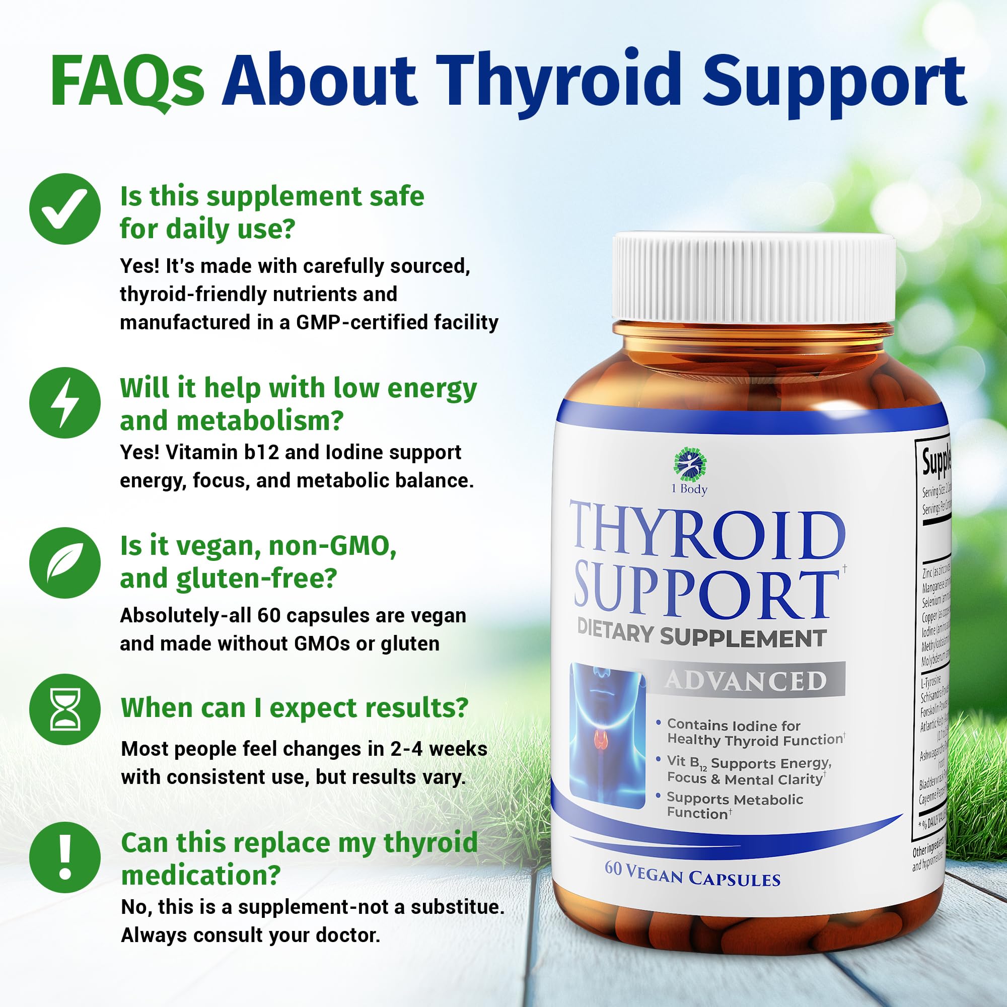 Gluten-free, soy-free, and dairy-free thyroid formula