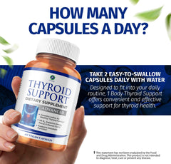 Packaging inside the box with 3 pack of thyroid support